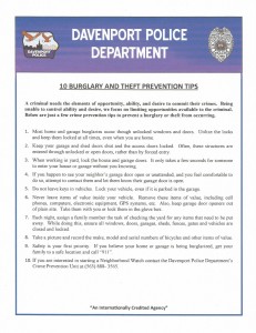 10 Theft prevention tips